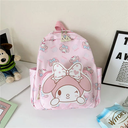 Anime Cartoon Kuromi, Melody & Cinnamoroll Backpack – Kawaii Canvas Schoolbag for Boys & Girls, Hello Kitty Fashion Kids Backpack