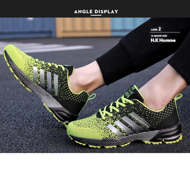 Men’s Air Cushion Running Shoes – Breathable Lightweight Marathon Sneakers for Athletic Training, Comfortable for Women