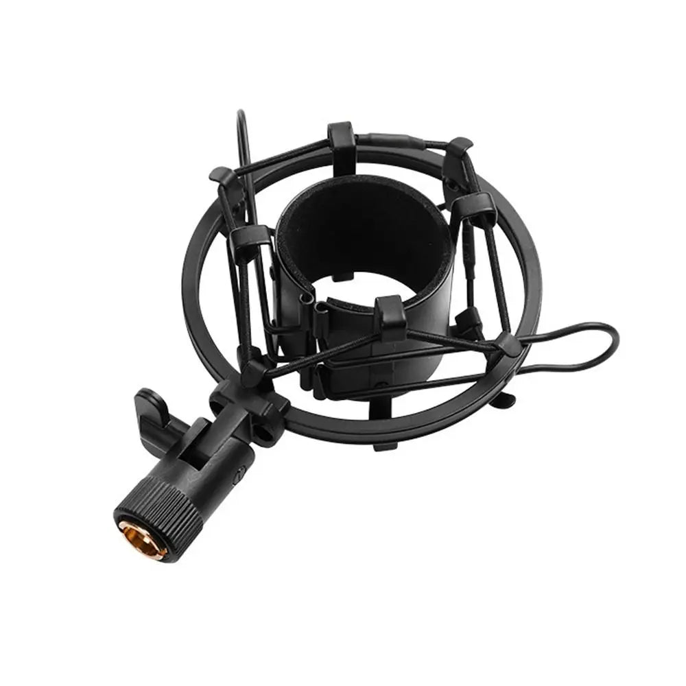 Universal Microphone Shock Mount - Professional Shockproof Stand Bracket for Studio Recording & DIY Audio Setup