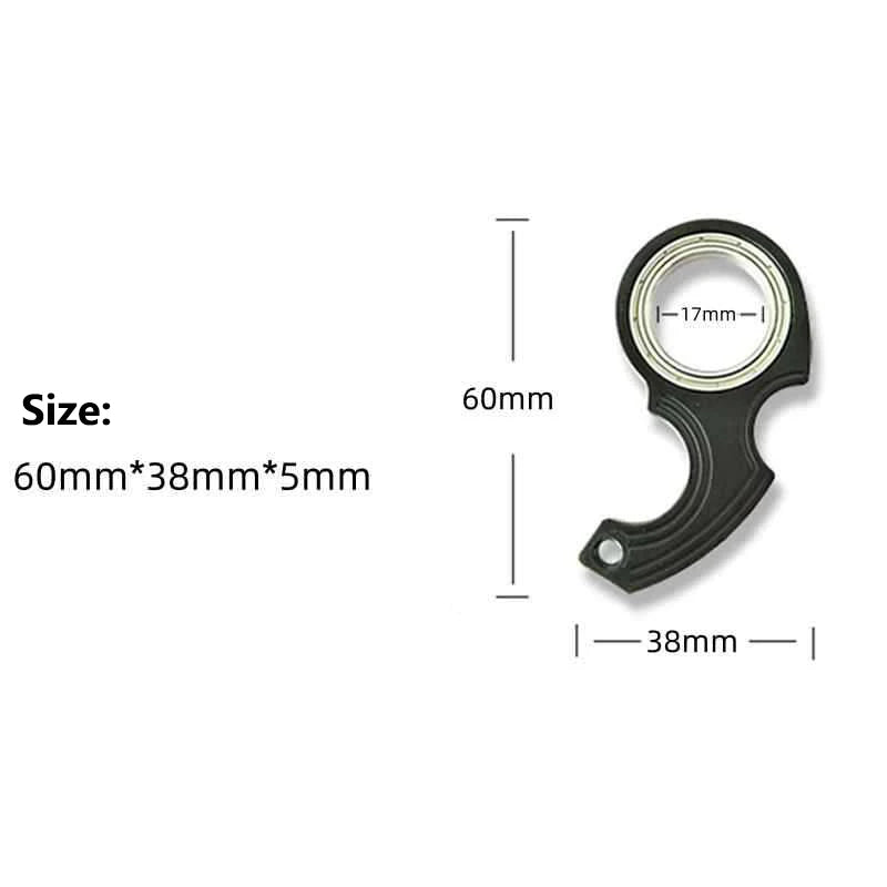 Karambit Spinner Finger Swivel Claw Knife Keychain - High Quality Metal Fidget Spinner with Grain Texture