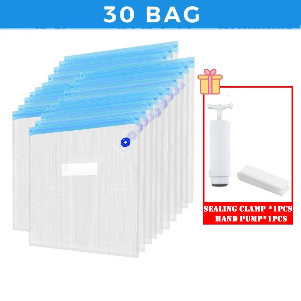 30-Pack Filament Storage Vacuum Bags for 3D Printer PLA/ABS/TPU - Humidity Resistant Dryer for Safekeeping