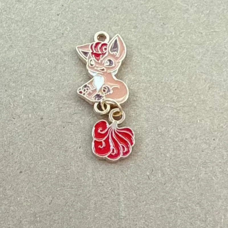 10-Piece Cartoon Anime Jewelry Charms - Gold-Plated Alloy Enamel Pendants for DIY Necklaces, Bracelets, and Earrings