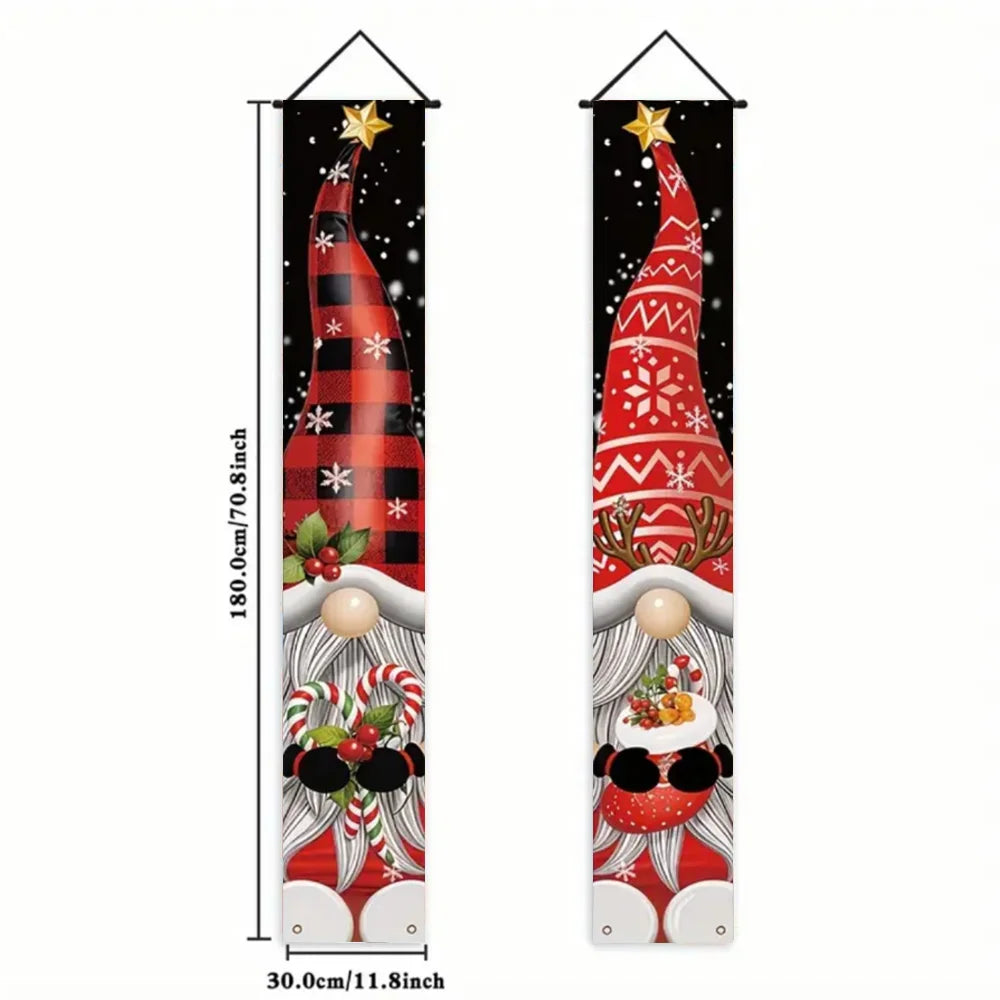 Christmas Hanging Door Banner – Antithetical Couplet Wall Decoration for Merry Christmas 2026 Party & Xmas Gift