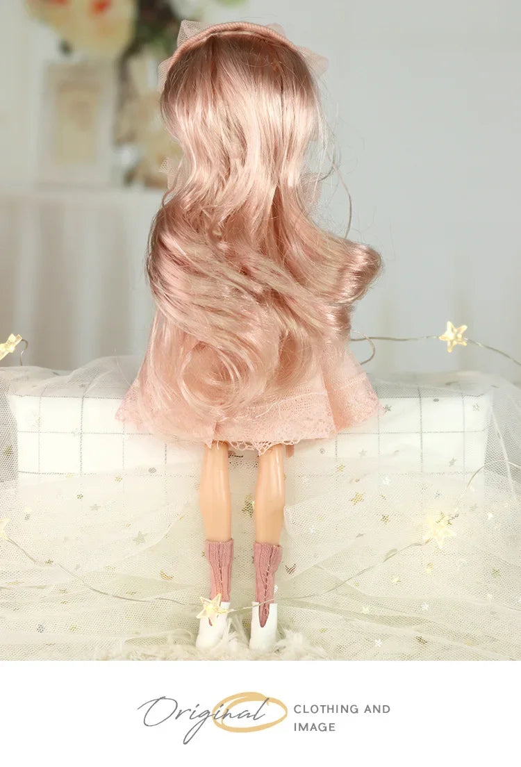 26cm BJD Doll for Girls – Purple Hair Fashion Princess with Big Eyes & Accessories Gift