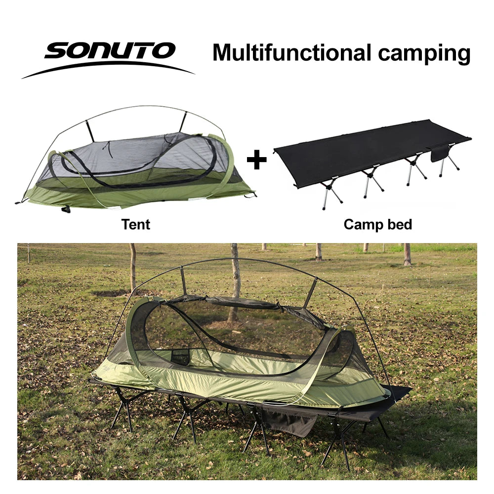 210x80cm 600D Oxford Camping Cot – Lightweight Portable Folding Bed for Outdoor Hiking & Travel
