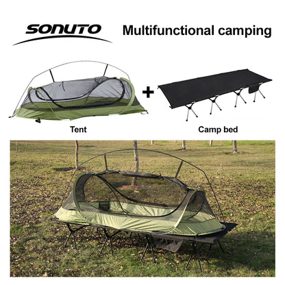 210x80cm 600D Oxford Camping Cot – Lightweight Portable Folding Bed for Outdoor Hiking & Travel