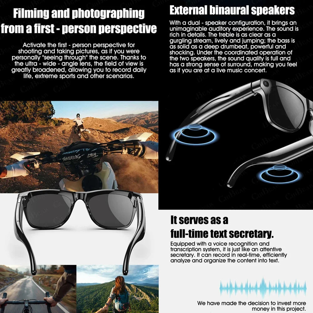 Xiaomi AI 8K Smart Glasses — 120MP Camera, Waterproof, Bluetooth Calls & Music, Picture Recognition, ChatGPT, 2025 New