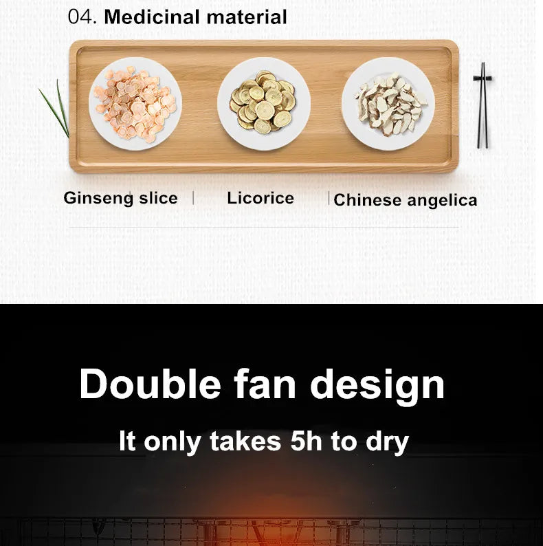 220V/110V Commercial Food Dehydrator – Stainless Steel Fruit & Vegetable Dryer for Snacks