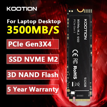 KOOTION X15 M.2 NVMe SSD – 256GB/512GB/1TB PCIe Internal Solid State Drive for Laptop & Desktop (MSI, Dell, HP Compatible)