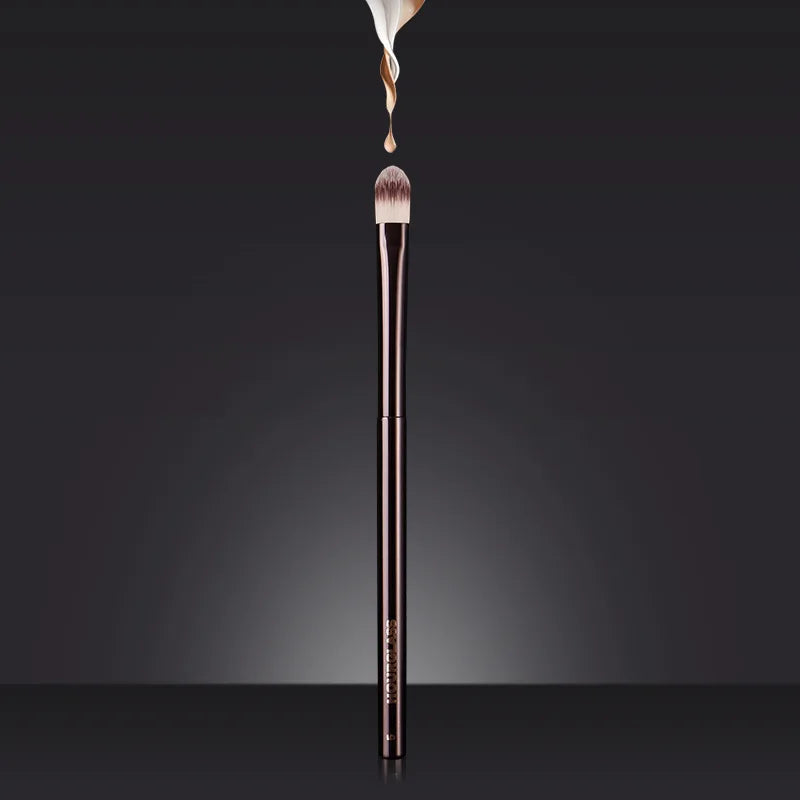HG Pro Retractable Foundation Makeup Brush – Powder, Contour, Blusher & Highlight with Metal Handle