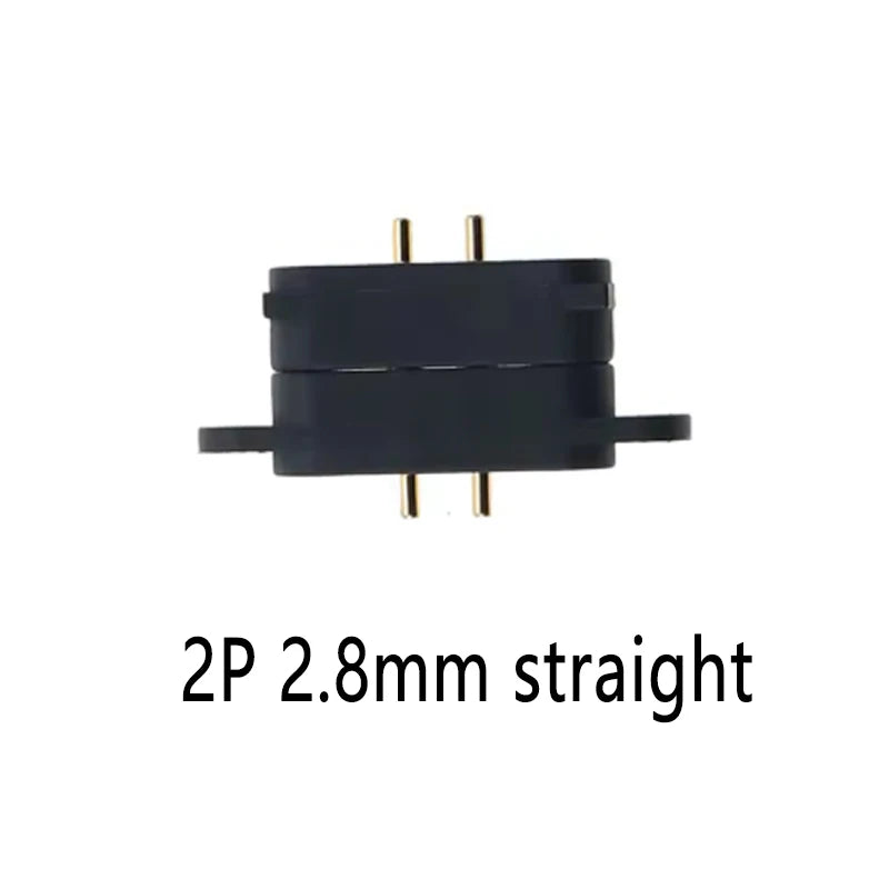 2A 2-Pin DC Magnetic Pogo Pin Connector - 2–5 Pin Spring-Loaded Male/Female Power Socket, 2.54/2.8mm Pitch