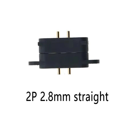 2A 2-Pin DC Magnetic Pogo Pin Connector - 2–5 Pin Spring-Loaded Male/Female Power Socket, 2.54/2.8mm Pitch