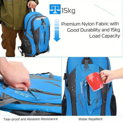 Men's Outdoor Hiking Backpack - Large Capacity, Lightweight, Waterproof Travel and Mountaineering Bag