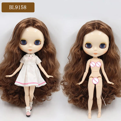 ICY DBS Blyth Doll – 1/6 BJD Customized Nude Joint Body, White Skin Glossy & Matte Face, 30cm Girl Toy Gift