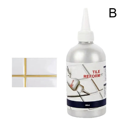 280ml Waterproof Tile Grout Repair Filler - Tile Joint Renewing Sealant in Multiple Colors