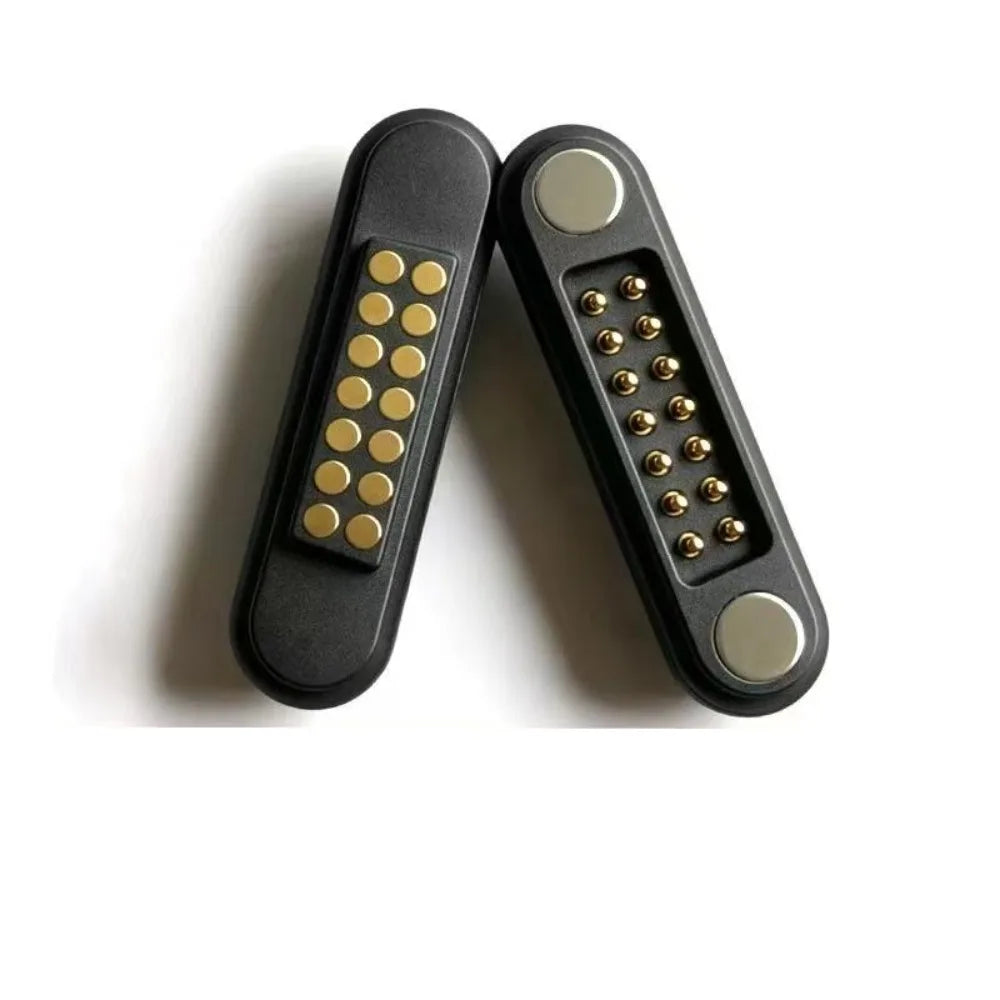 Magnetic Pogo Pin Connector - 2–14 Pin Spring-Loaded Contact Charging Dock, 2.8mm Pitch Plug