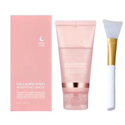 Korean Collagen Overnight Peel Off Facial Mask 75ml – Deep Hydrating Night Wrapping Mask Cream for Glowing Skin