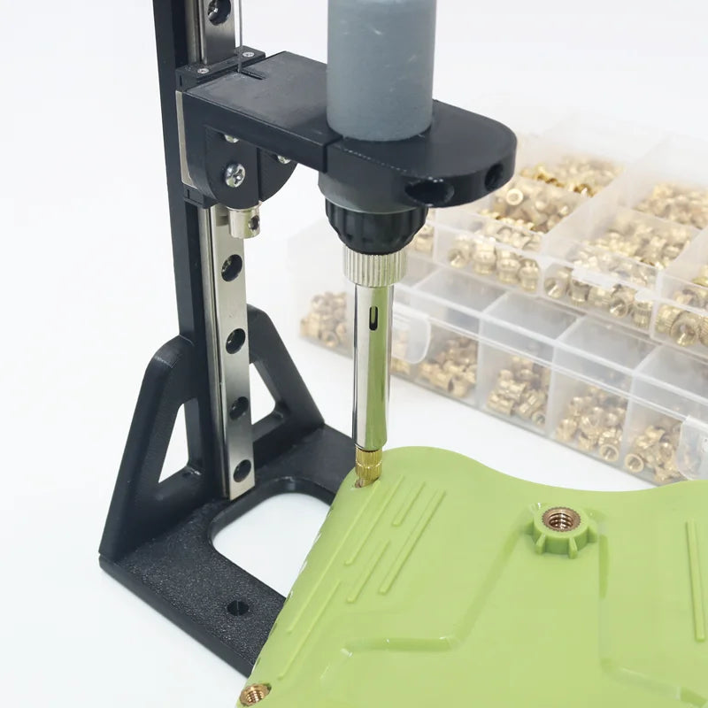 Heat Set Insert Tool Kit for 3D Printing – M2–M8 Brass Threaded Copper Nuts & Soldering Iron Tips