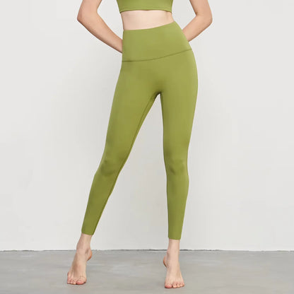 Women’s Lycra Four-Way Stretch Yoga Pants – High Waist Seamless Sports Leggings, T-Line Free Gym Fitness Wear
