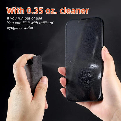 2-in-1 Microfiber Screen Cleaning Kit – Empty Spray Bottle and Cleaning Cloth for Phones, Tablets, Laptops, and Computers