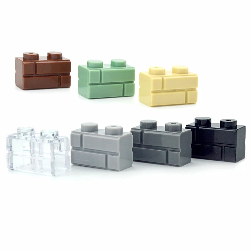 DIY Building Block Wall Figures Bricks - 1x2, 1x3 & 1x4 Small Construction Bricks for Creative Building & Educational Play