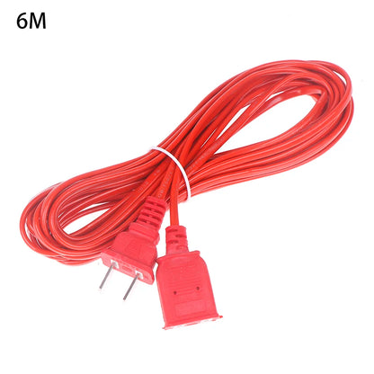 AC Power Cord with ON/OFF Switch - Two-Pin Plug Extension Cable Adapter for Home & Electronics