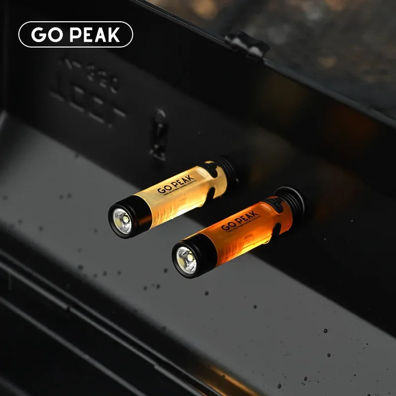 GOPEAK Mini LED Keychain Flashlight – Portable Pocket Clip Light for Outdoor Use, Emergency, Camping & Disaster Relief