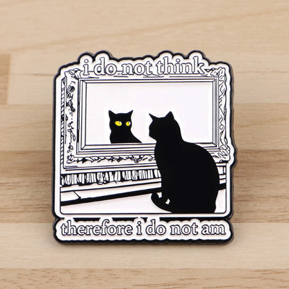 Starry Night Cat Brooch - Van Gogh-Inspired Enamel Pin Badge and Artistic Fashion Jewelry Gift