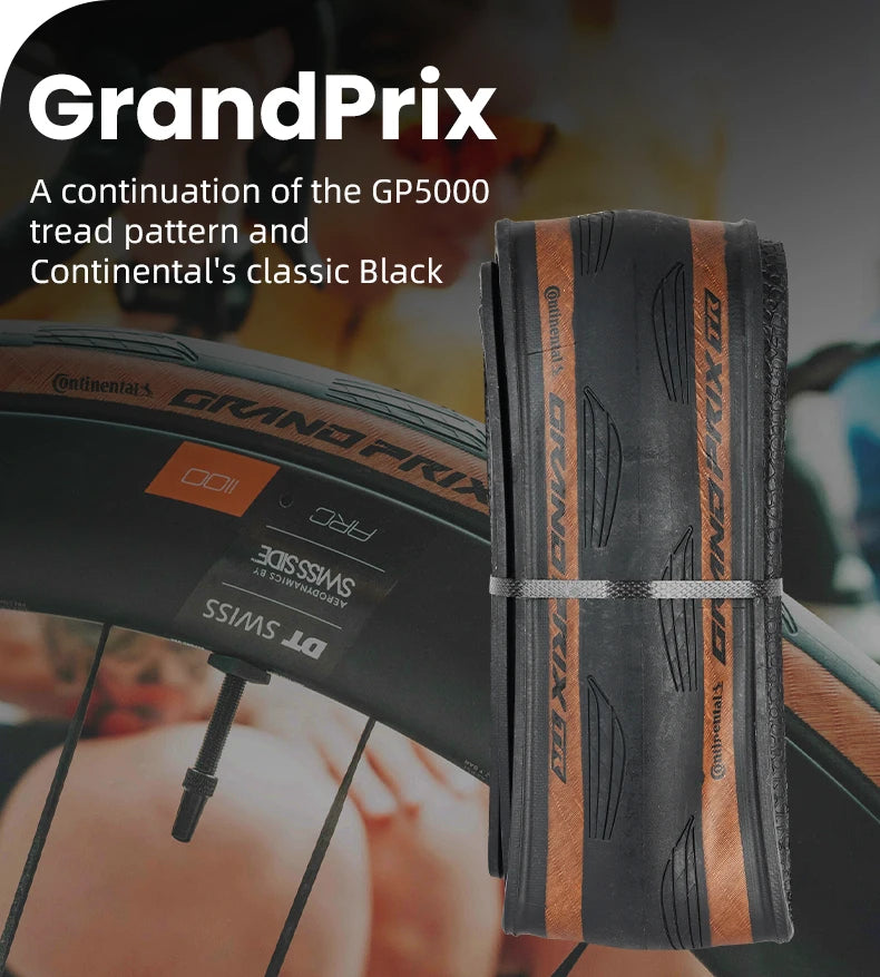 Continental Grand Prix Road Bicycle Tire – 700C Folding Clincher, Tubeless & Tube Options