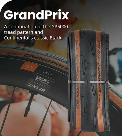 Continental Grand Prix Road Bicycle Tire – 700C Folding Clincher, Tubeless & Tube Options