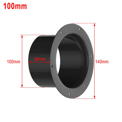 ABS Round Vent Pipe Connector – Wall Flange Duct Adapter for Ventilation Systems (100/125/150mm)