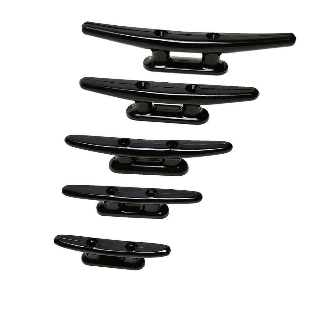 Nylon Plastic Low Flat Cleat – Open Base Cleat for Marine Boat, Yacht Deck Line Rope Tie & Boat Hardware Accessories