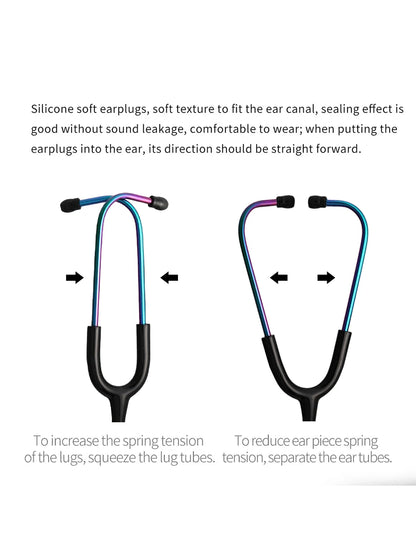 Professional Single Head Medical Stethoscope — Custom Engraved Cardiology Stethoscope for Nurses and Health Care Professionals