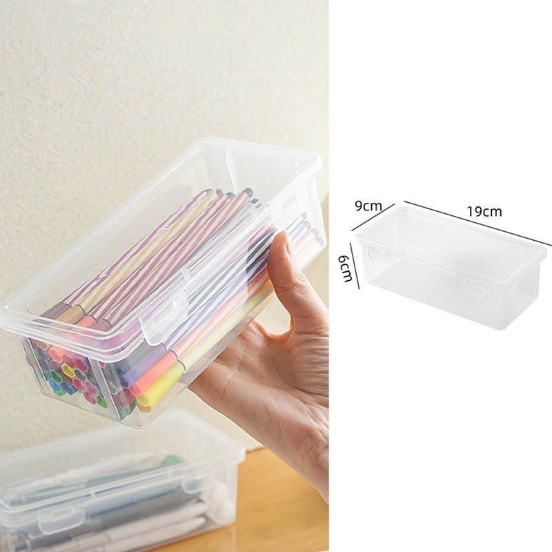 Transparent Pencil Case Box | PP Material Stationery Storage Pouch for School Supplies