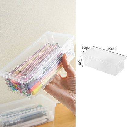 Transparent Pencil Case Box | PP Material Stationery Storage Pouch for School Supplies