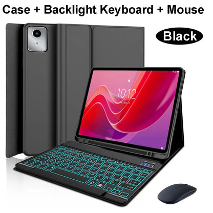 Lenovo Tab M11 11" Case with Bluetooth Keyboard – Smart Stand Cover for Xiaoxin Pad 2024/2025