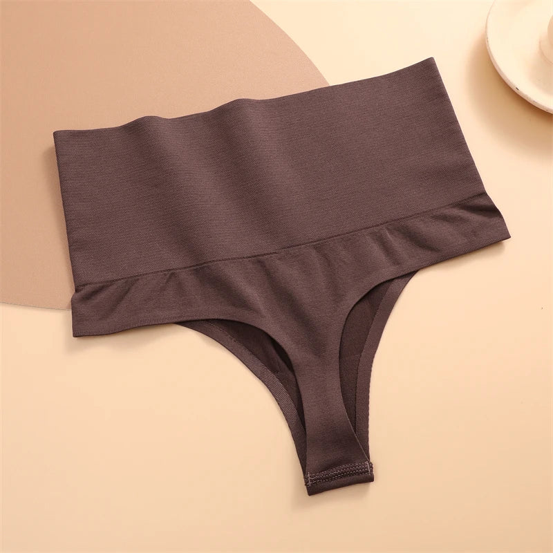 FINETOO High Waist Butt Lifter Thong Panties – Sexy Tummy Control, Belly Shaping Cincher, Slimming Shapewear for Women
