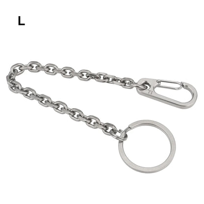 Short Chain Titanium Key Belt Buckle – Titanium Alloy Waist Ring EDC Outdoor Tool