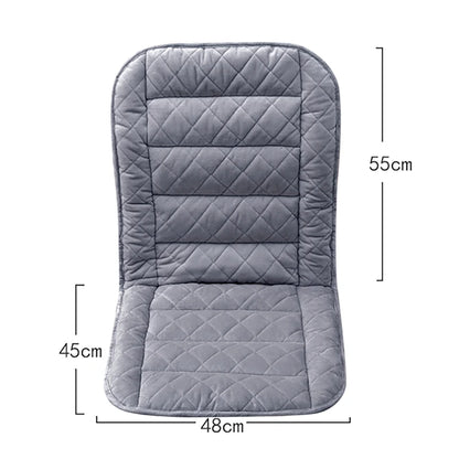 USB Heated Backrest Cushion for Office Chair – 3-Speed Temperature Heating Pad Winter Seat Mat