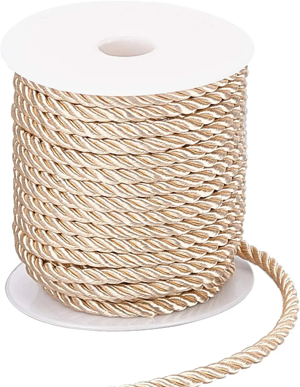 5MM Twisted Cord Rope Trim – Decorative Polyester Handmade Cording for Sewing, Crafts, Upholstery & Home Decor, 5m