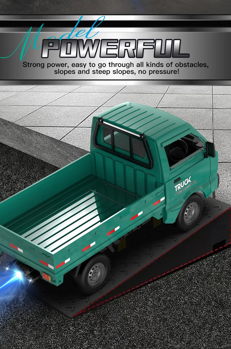 KF21 1:16 RC Drift & Climbing Truck – 2.4GHz Remote Control Car with Spray & LED Lights | Kids’ Gift Toy
