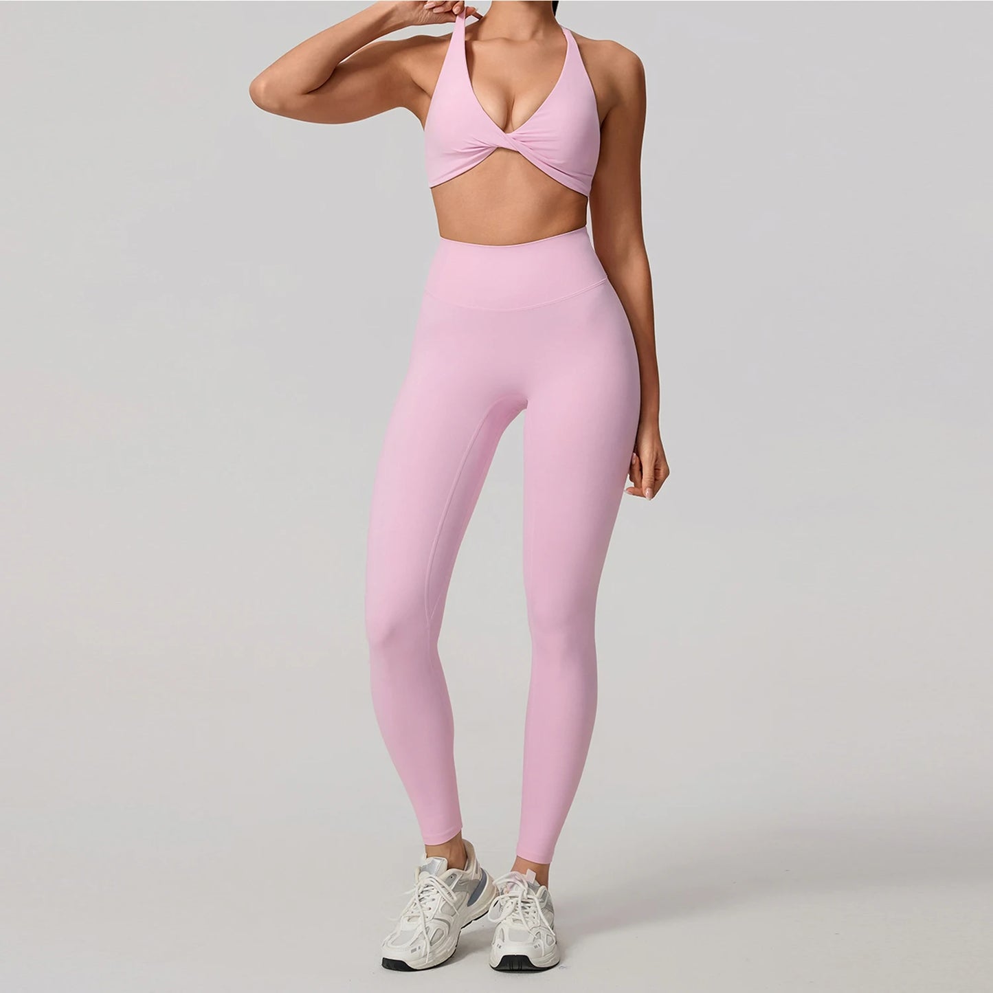 2Pcs Women's Yoga Sports Set - Quick Dry Long Sleeve Workout Tracksuit for Gym & Running