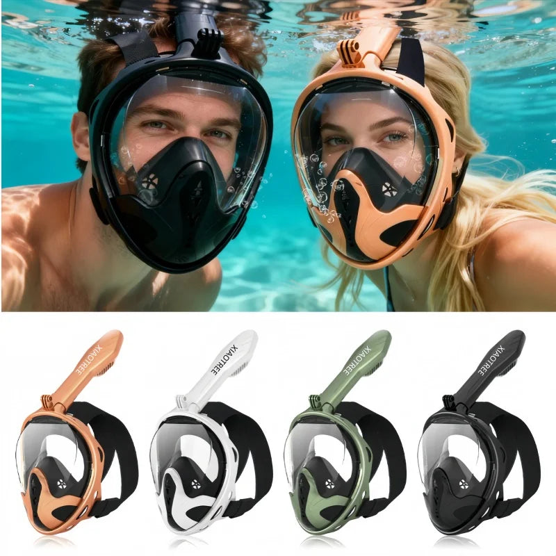 Full Face Scuba Diving Mask - Anti-Fog Waterproof Snorkeling Mask for Adults & Kids