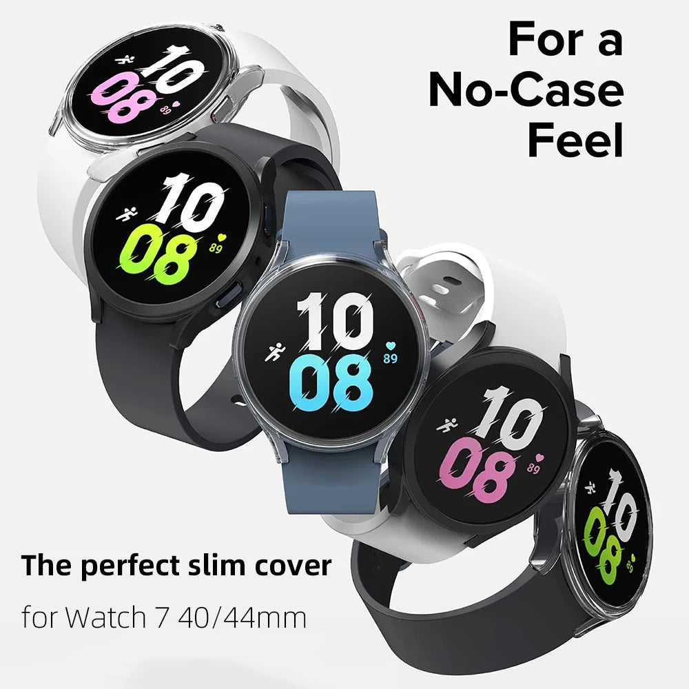 Samsung Galaxy Watch 7 Protective Case Cover – Shockproof Bumper Shell for 40mm/44mm Smartwatch Accessories Protector