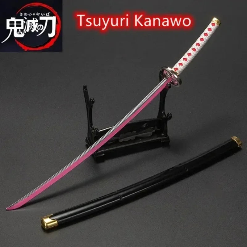 25cm Demon Slayer Metal Katana Sword Toy – Tanjirou Ghost Killer Anime Cosplay Prop & Home Decor Collection