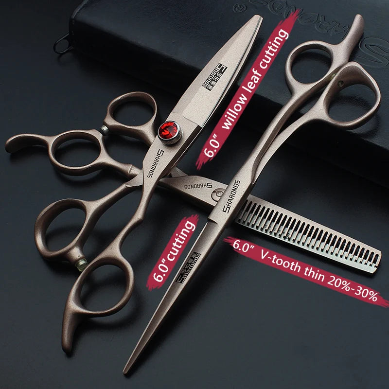 SHARONDS Professional Hairdressing Scissors – 440C Japanese Steel Barber Shears for Salon & Home Use