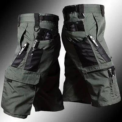 Men’s Camouflage Cargo Shorts - Quick Dry Outdoor Military Hiking Pants with Multiple Pockets