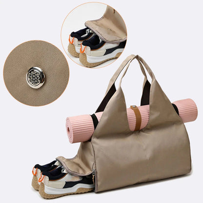 Women's Yoga Mat Bag - Gym Sports Shoulder Tote, Dry Wet Travel Storage for Fitness & Dance