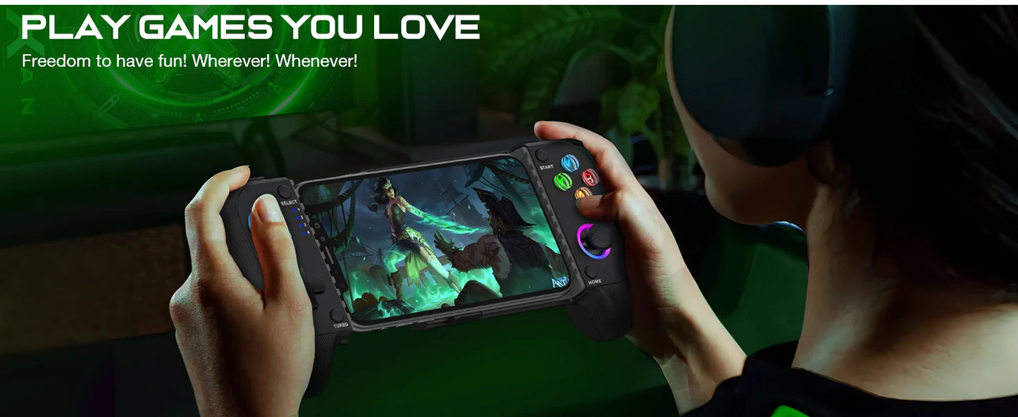 BEBONCOOL MC100 Telescopic Gamepad | Wireless Bluetooth Phone Controller for iOS & Android PUBG COD