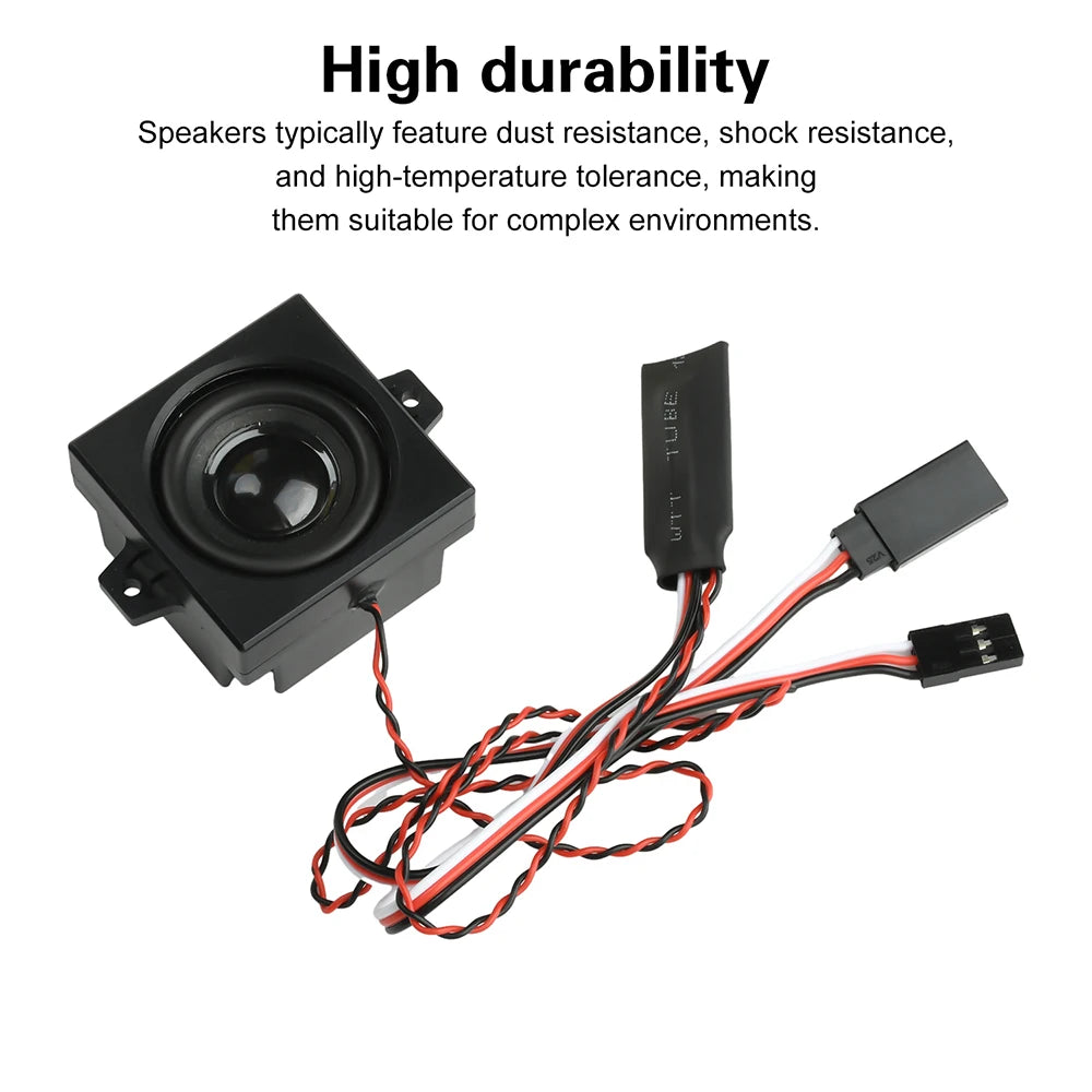RC Diesel Engine Sound Simulator Module - 5W 8Ω Speaker with Realistic Variable Frequency Sound for RC Trucks, Excavators & Cars
